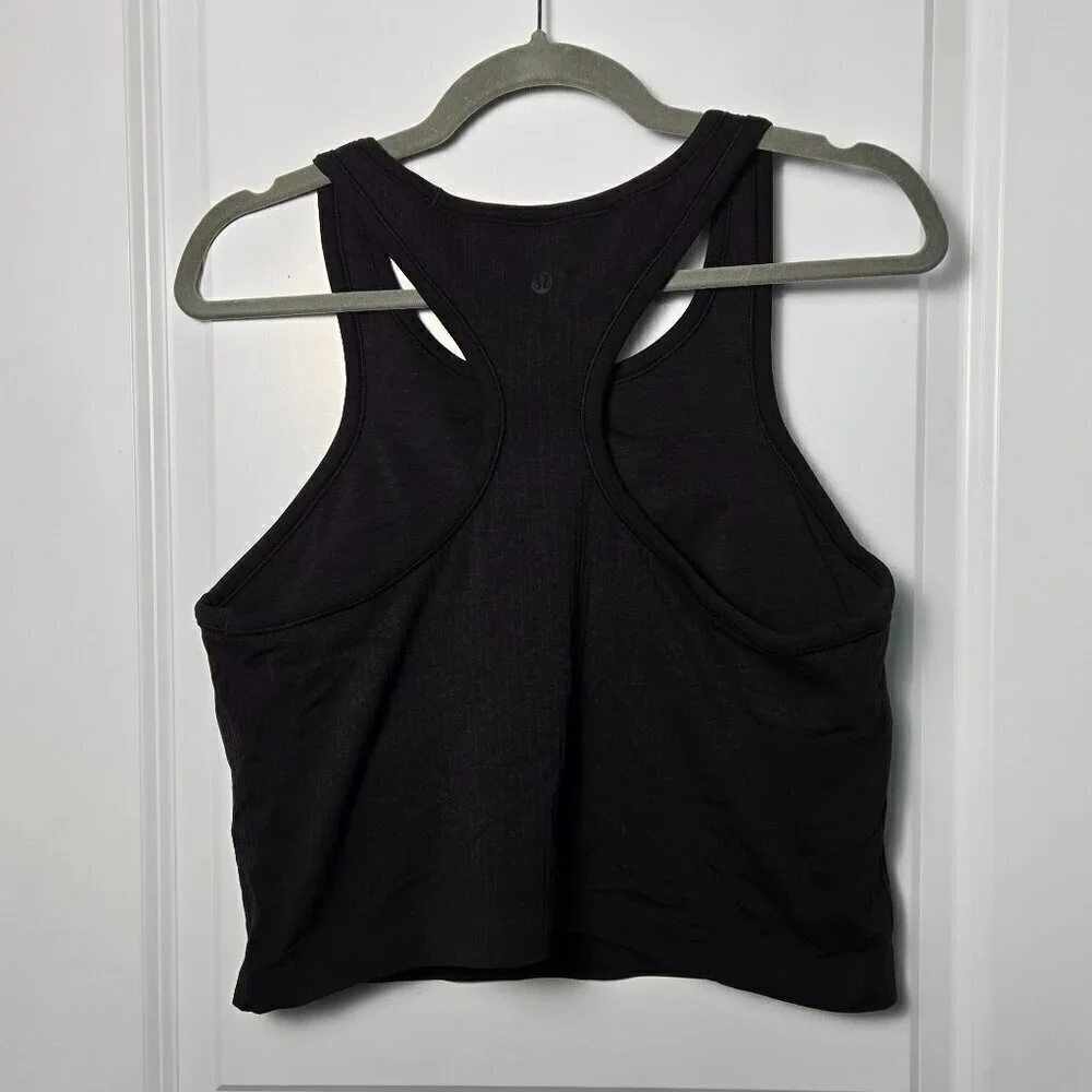 Lululemon Ebb To Street Racerback Crop Tank - 12 Black
